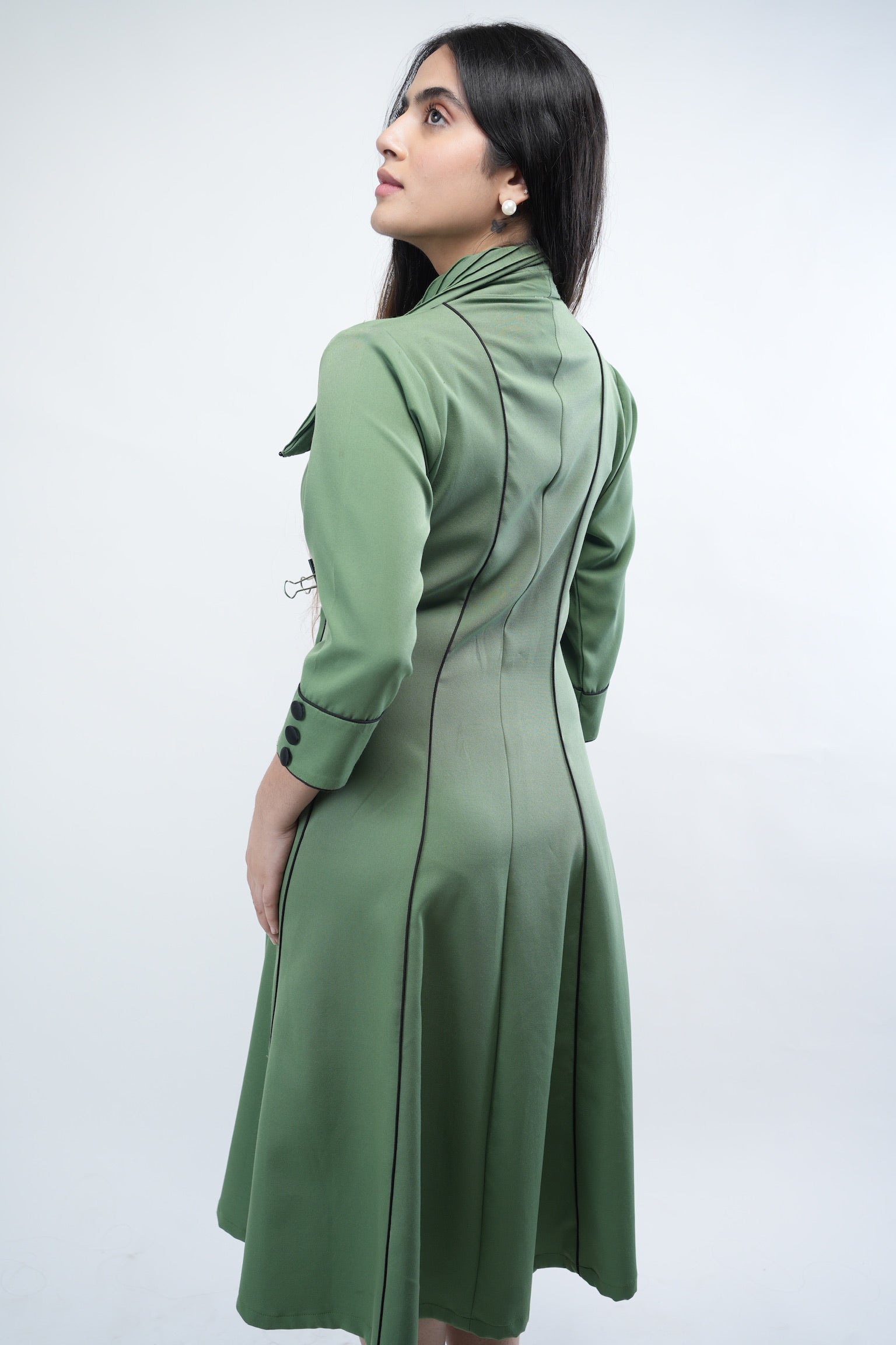 Olive Line Dress