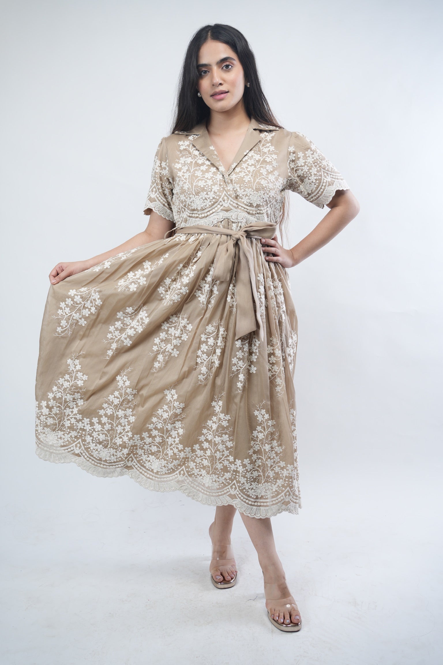 Sand Bloom Dress